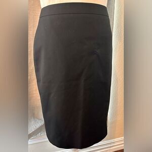 Ann Taylor Elegant Black Midi Skirt